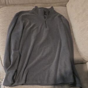 Bass Men's Gray Quarter Zip Fleece Size XL